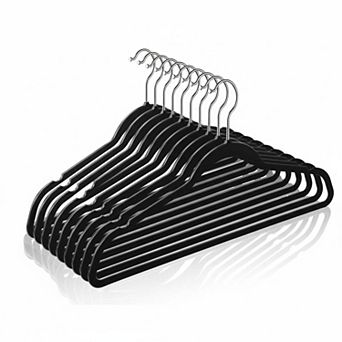 50 Plastic Hangers Non-slip Space Saving Heavy Duty Slim for Pants Shirts Coats