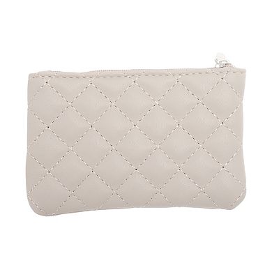 Argyle Two Zippers Coin Purse Wallet for Fashion and Convenience