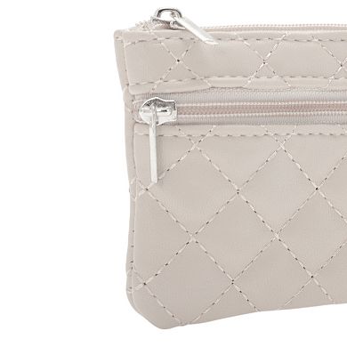 Argyle Two Zippers Coin Purse Wallet for Fashion and Convenience
