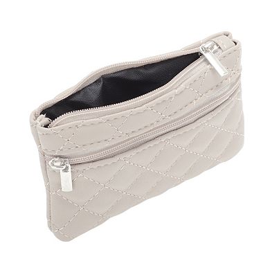 Argyle Two Zippers Coin Purse Wallet for Fashion and Convenience