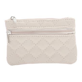 Argyle Two Zippers Coin Purse Wallet for Fashion and Convenience