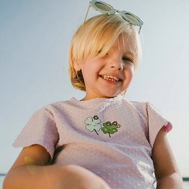 Little Kids Girl Jersey Flutter Sleeve T-Shirt
