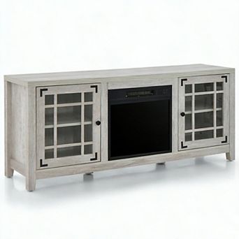 Costway 58 in Fireplace TV Stand for TVs up to 65 in with 1400W Electric Fireplace