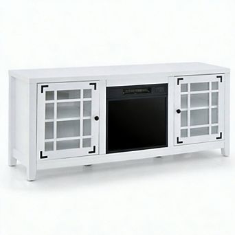 Costway 58 in Fireplace TV Stand for TVs up to 65 in with 1400W Electric Fireplace