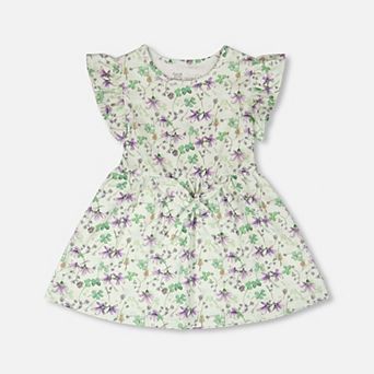 Little Kids Girl Jersey Dress Printed Flowers