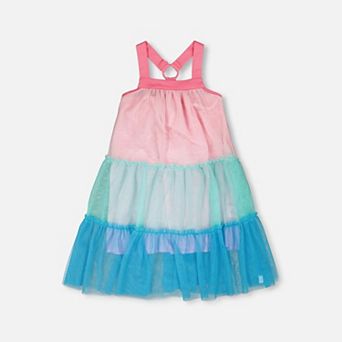 Little Kids Girl Mesh Tiered Dress