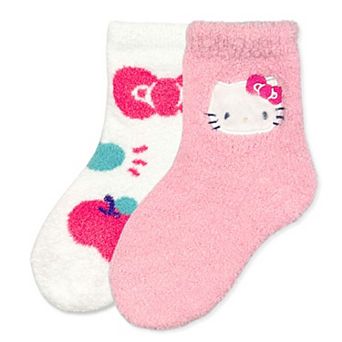 Girls Hello Kitty 2-Pack Cozy Mid-Crew Socks