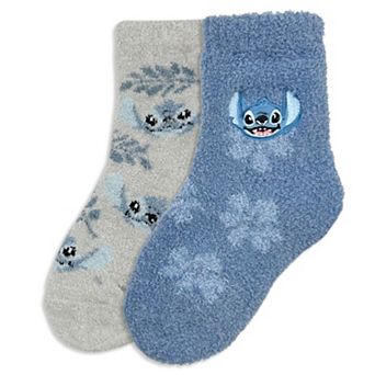 Girls Disney’s Stitch 2-Pack Cozy Mid-Crew Socks