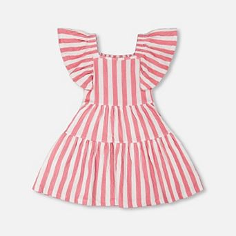 Little Kids Girl Crinkle Jersey Dress and Stripes