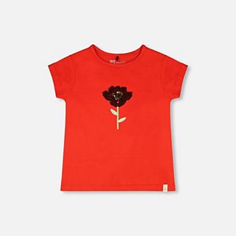 Little Kids Girl Organic Cotton Jersey Reversible T-Shirt