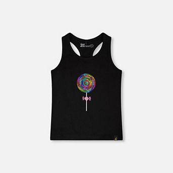 Little Kids Girl Organic Cotton Lollipop Sequin Tank Top
