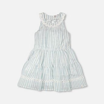 Little Kids Girl Multi-Tiered Dress and Stripes