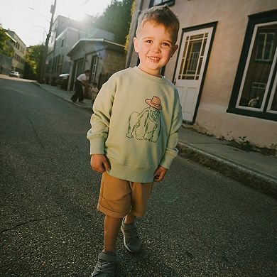 Little Kids Boy French Terry Drawstring Shorts