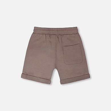 Little Kids Boy French Terry Drawstring Waist Shorts