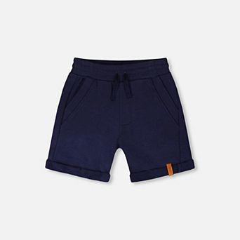 Little Kids Boy French Terry Drawstring Waist Shorts