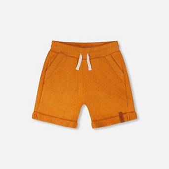 Little Kids Boy French Terry Drawstring Waist Shorts