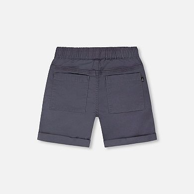 Little Kids Boy Stretch Twill Drawstring Shorts