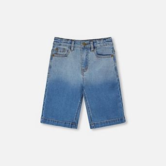 Little Kids Boy Stretch Jean Bermuda To Gradient