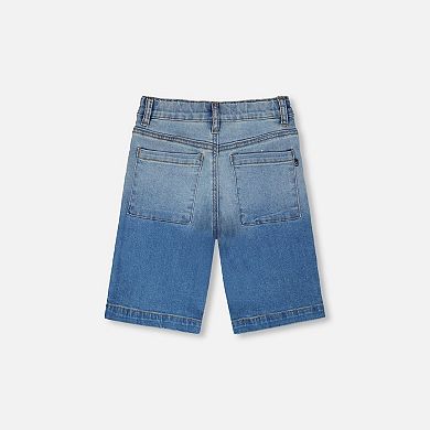 Little Kids Boy Stretch Jean Bermuda To Gradient
