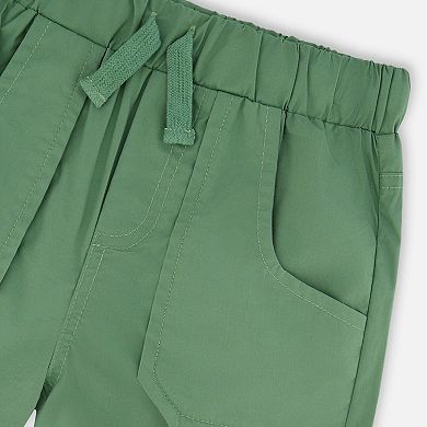 Little Kids Boy Parachute Patch Pocket Drawstring Shorts