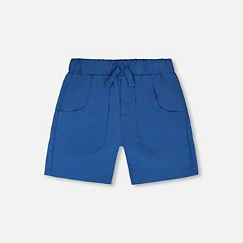 Little Kids Boy Parachute Patch Pocket Drawstring Shorts