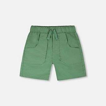 Little Kids Boy Parachute Patch Pocket Drawstring Shorts