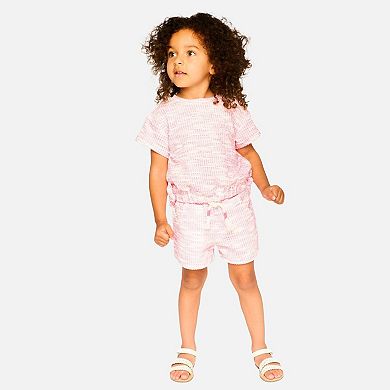 Little Kids Girl Jacquard Knit T-Shirt