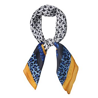 Houndstooth Swallow Bird Leopard Print Square Scarf Kerchief Neckerchief Bandana