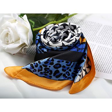 Houndstooth Swallow Bird Leopard Print Square Scarf Kerchief Neckerchief Bandana