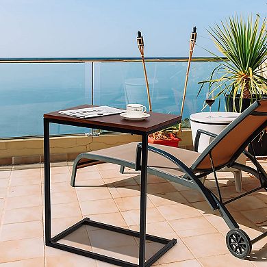 Costway 22''x14''x26'' Sofa Side End Table Laptop Holder Multiple Stand Desk