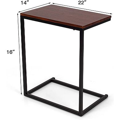 Costway 22''x14''x26'' Sofa Side End Table Laptop Holder Multiple Stand Desk