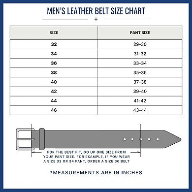 Berne Men's 38mm Oily Pull Up Leather Heavy Duty Work Belt