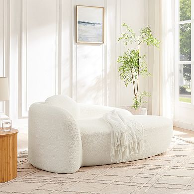 GOODSILO Compact Single Lazy Lounge Chair with Integrated Backrest, Armrest and Pillow