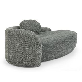 GOODSILO Compact Single Lazy Lounge Chair with Integrated Backrest, Armrest and Pillow