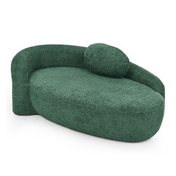 GOODSILO Compact Single Lazy Lounge Chair with Integrated Backrest, Armrest and Pillow