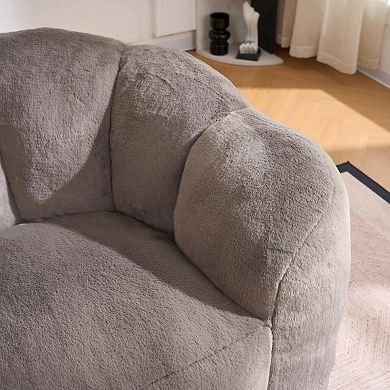 GOODSILO Two Seater Ultra Soft Fluffy Loveseat Bean Bag Floor Sofa