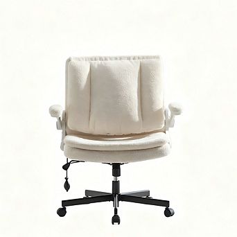 YIORTWO Criss Cross Office Chair Wide Seat Flip Back Lumbar Support Wheels