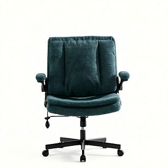 YIORTWO Criss Cross Office Chair Wide Seat Flip Back Lumbar Support Wheels