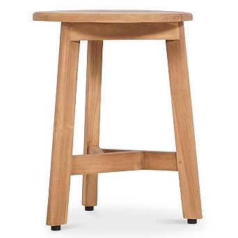 Haven 13.7" Round Teak Shower Bench
