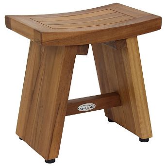 13" Asia Teak Shaving & Washing Foot Rest