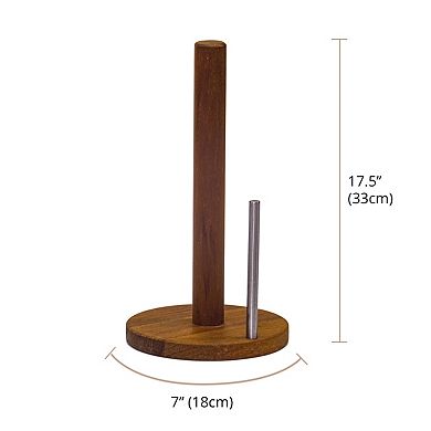 Manada Teak & Stainless Steel Paper Towel Holder