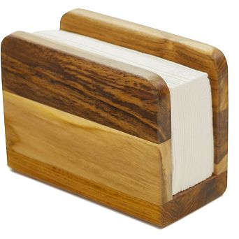 Manada Shield Teak Napkin Holder