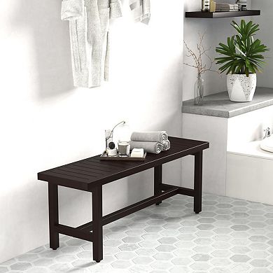 48" Spa Mocha-Shield Grand Estate Teak Shower Bench
