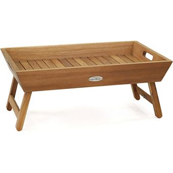 Manada Teak Bed Tray with Fold Out Legs