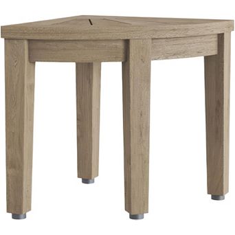 12" Kai Mist-Shield Corner OptiAREA Teak Shaving & Washing Foot Rest