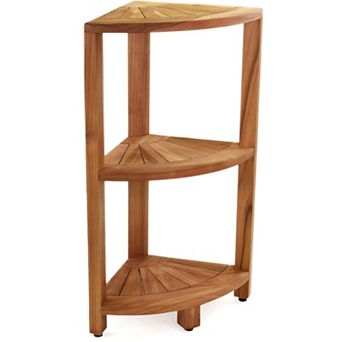 Kai-Petite Three-Tier Corner Teak Bath Stand