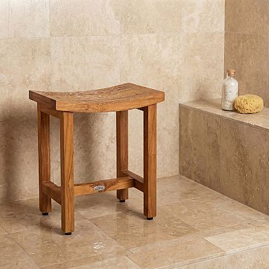 18" Sumba Teak Shower Bench with Elevated Height