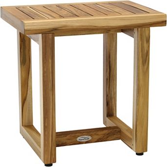 18" Spa Clear-Shield Teak Shower Bench