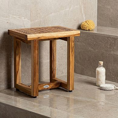 18" Spa Clear-Shield Teak Shower Bench