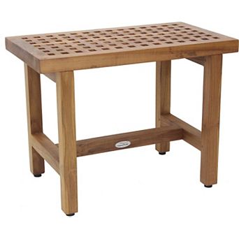 Patented 24" Grate Lotus Teak Shower Bench